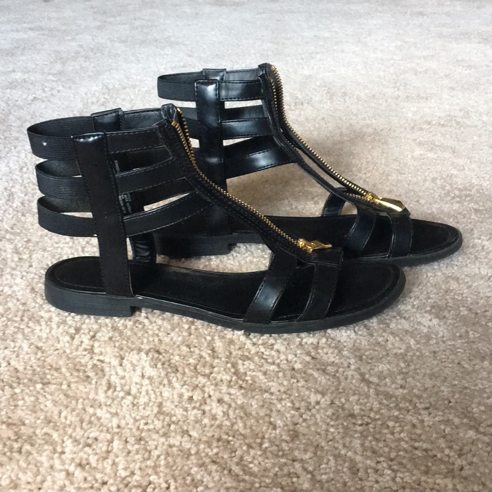 Black Gladiator Sandals